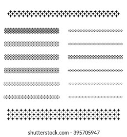 Design elements - curved star page divider line set