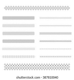 Design Elements - Curved Star Pattern Page Divider Line Set