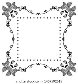 Design elements for decoration and design frames, cards. beautiful pattern floral frame. Vector