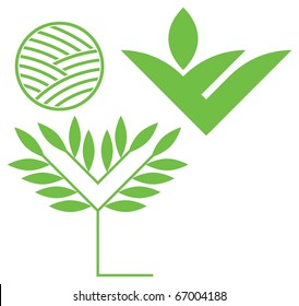 Design Elements. Environmental symbols. Landscaping and greenery