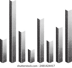 Design-Elemente mit Halbtondiagrammen