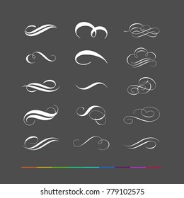 Design elements - flourishes accents typographic devices