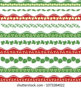 Design elements in the form of herbal ornament