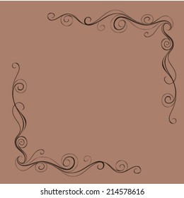 design elements. frame of a vegetative pattern. vector Illustration
