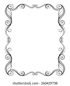 design elements. frame of a vegetative pattern. vector Illustration