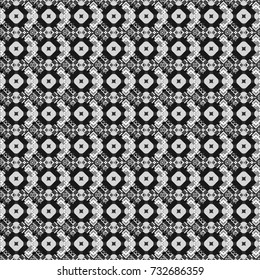 Design elements. Geometric seamless pattern. Sketch in gray, black and white colors. Abstract mosaic vector background.