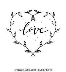Design elements for greeting cards,invitations,posters. Hand drawn vector illustration. 
