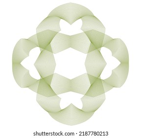 Design elements guilloche. Soft rainbow color. Linear background. polygonal lines. Protective layer for the template of banknotes, diplomas and certificates. Vector illustration EPS 10