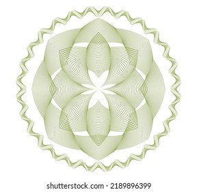 Design elements guilloche. Soft rainbow color. Linear background. polygonal lines. Protective layer for the template of banknotes, diplomas and certificates. Vector illustration EPS 10