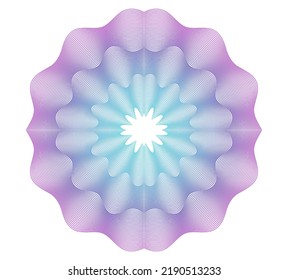 Elementos de diseño guilloche. Color suave del arcoiris. Fondo lineal. líneas poligonales. Capa protectora para la plantilla de billetes, diplomas y certificados. Ilustración del vector EPS 10