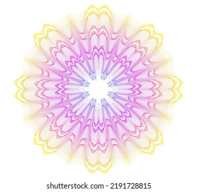 Design elements guilloche. Soft rainbow color. Linear background. polygonal lines. Protective layer for the template of banknotes, diplomas and certificates. Vector illustration EPS 10