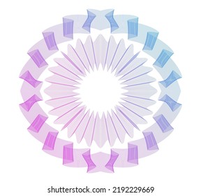 Design elements guilloche. Soft rainbow color. Linear background. polygonal lines. Protective layer for the template of banknotes, diplomas and certificates. Vector illustration EPS 10