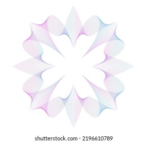 Design elements guilloche. Soft rainbow color. Linear background. polygonal lines. Protective layer for the template of banknotes, diplomas and certificates. Vector illustration EPS 10