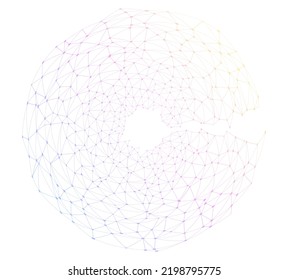 Design elements guilloche. Soft rainbow color. Linear background. polygonal lines. Protective layer for the template of banknotes, diplomas and certificates. Vector illustration EPS 10