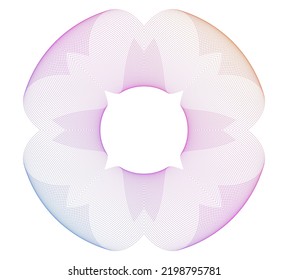 Elementos de diseño guilloche. Color suave del arcoiris. Fondo lineal. líneas poligonales. Capa protectora para la plantilla de billetes, diplomas y certificados. Ilustración del vector EPS 10