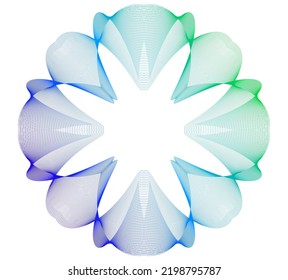 Design elements guilloche. Soft rainbow color. Linear background. polygonal lines. Protective layer for the template of banknotes, diplomas and certificates. Vector illustration EPS 10
