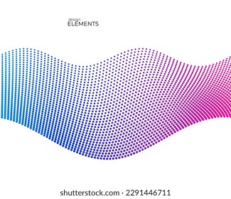 Design elements  - Halftone dot pattern on white background. Vector illustration eps 10 frame with black abstract random dots for technology, big data theme, grunge cover page about hi-tech, IT.