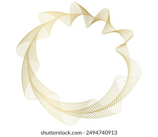 Design elements Icon, Logo, and Background made of Circular Dots, Lines, and Spirals. Patterns branding Frame border.  For Skincare, Organic, Wellness, Relaxation business for Banner, Web-design