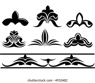 design elements, icons and border