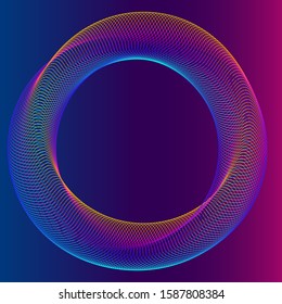 Design elements. Infinity sign color spectrum. Rainbow gradient in the shape Ring circle elegant frame borde, logo element letter O on colorful gradient. Vector illustration EPS 10 digital for promo