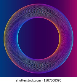 Design elements. Infinity sign color spectrum. Rainbow gradient in the shape Ring circle elegant frame borde, logo element letter O on colorful gradient. Vector illustration EPS 10 digital for promo