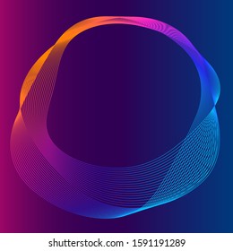 Design elements. Infinity sign color spectrum. Rainbow gradient in the shape Ring circle elegant frame borde. Abstract Circular logo element on colorful gradient. Vector illustration EPS 10 digital Cr