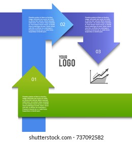 Design elements infographic style background business presentation template. Vector illustration EPS 10 for chart process service company, investment & banking theme, web banners, report firm layout
