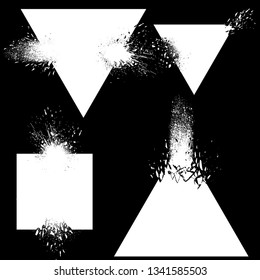 Design elements with ink splashes vector set