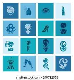 Design Elements for International Womens Day March 8, Icons. Vector