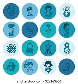 Design Elements for International Womens Day March 8, Icons. Vector