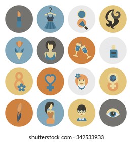 Design Elements for International Womens Day March 8, Icons. Vector