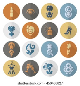 Design Elements for International Womens Day March 8, Icons. Vector