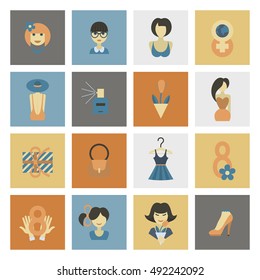 Design Elements for International Womens Day March 8, Icons. Vector. Minimum Points
