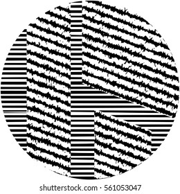 design elements with linear halftone raster effect. vector illustration, tool for designers.