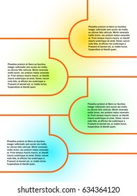 Design elements loop style background business presentation template. Vector illustration EPS 10 for chart process service your company, for industry infographic, banners, web page layout, report firm