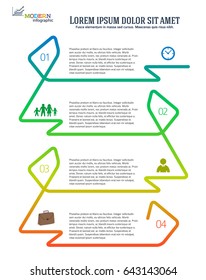 Design elements loop style background business presentation template. Vector illustration EPS 10 for chart process service your company, for industry infographic, banners, web page layout, report firm