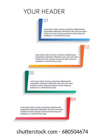 Design elements loop style background business presentation template. Vector illustration EPS 10 for chart process service your company, for industry infographic, banners, web page layout, report firm