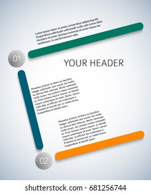 Design elements loop style background business presentation template. Vector illustration EPS 10 for chart process service your company, for industry infographic, banners, web page layout, report firm