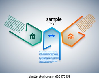 Design elements loop style background business presentation template. Vector illustration EPS 10 for chart process service your company, for industry infographic, banners, web page layout, report firm