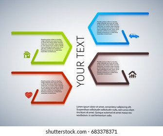 Design elements loop style background business presentation template. Vector illustration EPS 10 for chart process service your company, for industry infographic, banners, web page layout, report firm