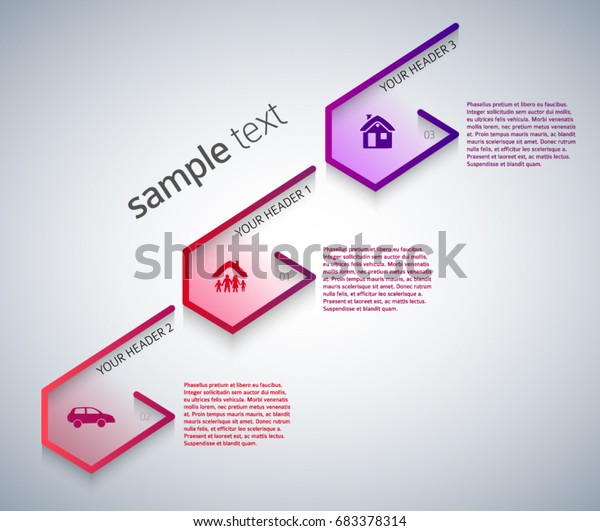 Design elements loop style background business\
presentation template. Vector illustration EPS 10 for chart process\
service your company, for industry infographic, banners, web page\
layout, report firm