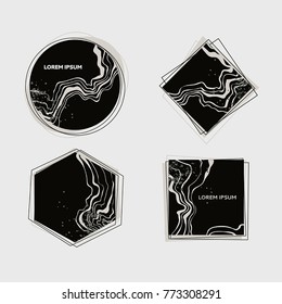 Design elements with marble texture