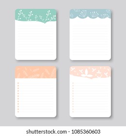 design elements for notebook, diary, stickers and other template.vector,illustration.