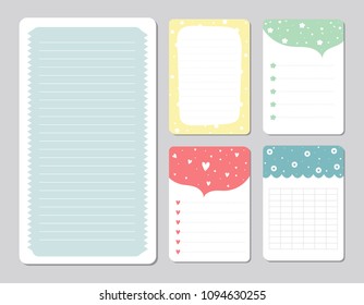 design elements for notebook, diary, stickers and other template.vector,illustration.