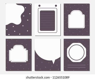 design elements for notebook, diary, stickers and other template.vector,illustration.