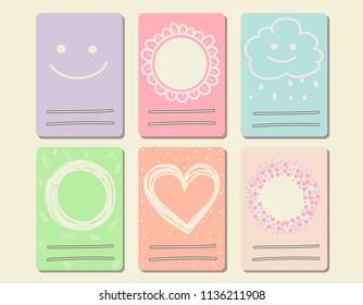 design elements for notebook, diary, stickers and other template.vector,illustration.
