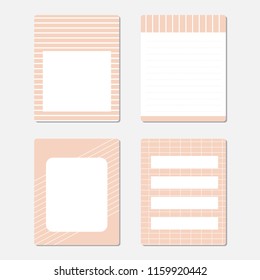 design elements for notebook, diary, stickers and other template.