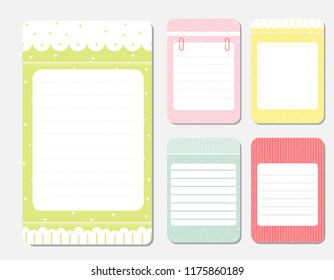 design elements for notebook, diary, stickers and other template.vector,illustration.