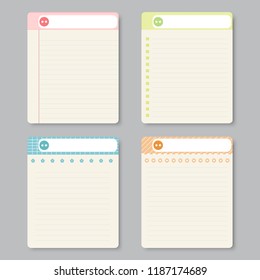 design elements for notebook, diary, stickers and other template.vector,illustration.