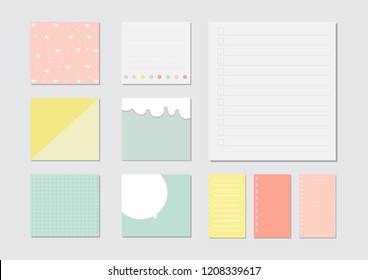 design elements for notebook, diary, stickers and other template.vector,illustration.